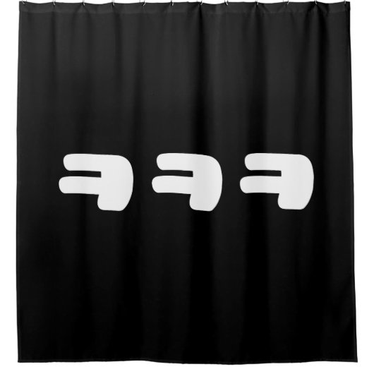 KEKEㅋㅋㅋ韓国語スラング シャワーカーテン (正面)