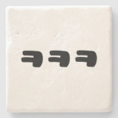 KEKEㅋㅋㅋ韓国語スラング ストーンコースター (正面)