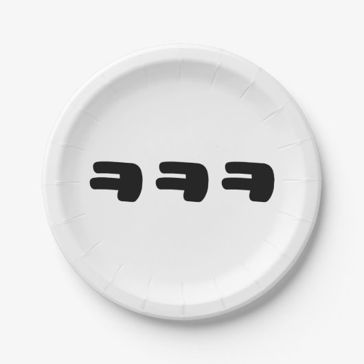 KEKEㅋㅋㅋ韓国語スラング ペーパープレート (正面)