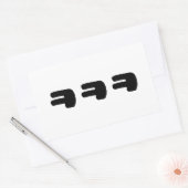 KEKEㅋㅋㅋ韓国語スラング 長方形シール (封筒)