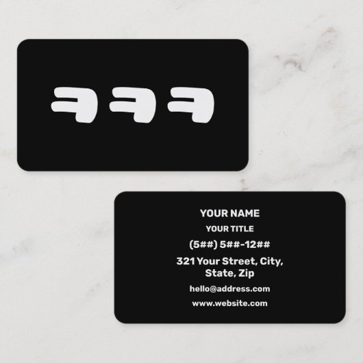 KEKEKE ㅋㅋㅋ Korean Slang 名刺 (正面/裏面)