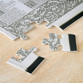 Kel著出版される「Kelmscottチョーサー」1896年 ジグソーパズル (側面)