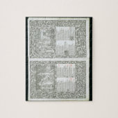 Kel著出版される「Kelmscottチョーサー」1896年 ジグソーパズル (縦)