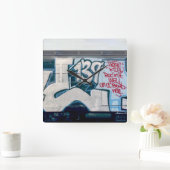 Kel139クラシックグラフティ スクエア壁時計 (ホーム)