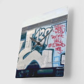 Kel139クラシックグラフティ スクエア壁時計 (傾斜)