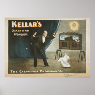 KELLARの手品師の奇術師のボードビルポスター ポスター