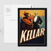 Kellar – マジシャン – ヴィンテージ劇場ポスター ポストカード (正面/裏面)
