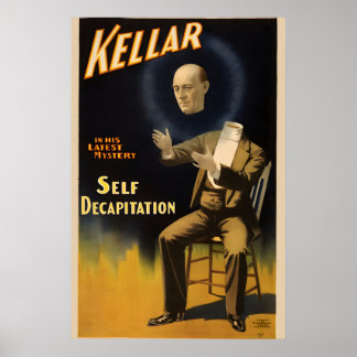 Kellar Reads with the Devil894 Vintage Style Magic ポスター