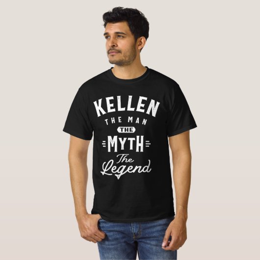 Kellen The Man Myth Legend Personalized Name Tシャツ (正面フル)