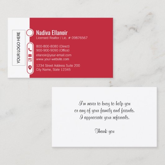 Kellerウィリアムスの名刺 名刺 (正面/裏面)