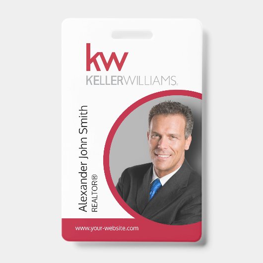 Keller Williams ID Card Badge バッジ (正面)