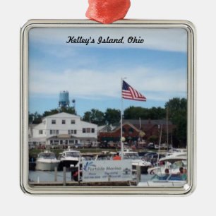 Kelleyの島のPortsideのマリーナのオハイオ州のオーナメント メタルオーナメント