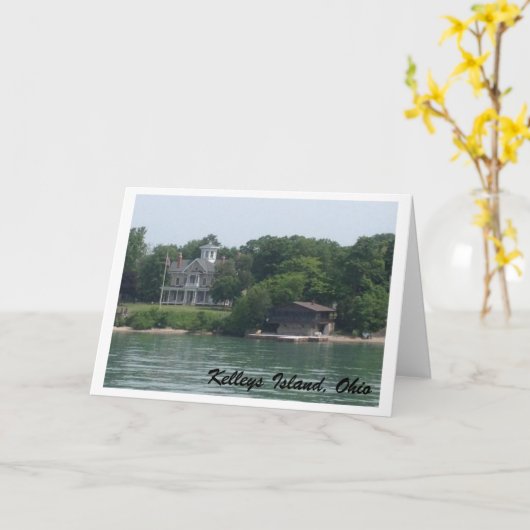 Kelleys Islandウォーターフロントフォトグリーティングカード カード (黄色い花)