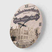 Kelleys Island、Ohio Wine Companyの時計 ラージ壁時計 (傾斜)