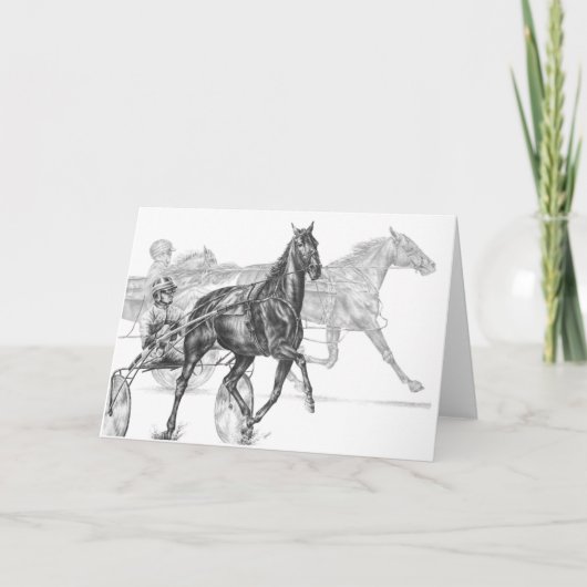 Kelliの白鳥によってスケッチを競争させている馬車用の馬 カード (正面)
