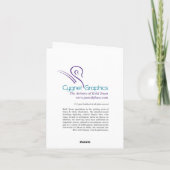 Kelliの白鳥によって引いている2匹のグレイハウンド犬 カード (裏面)