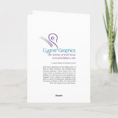 Kelliの白鳥によるClydesdaleのばん馬のスケッチ カード (裏面)