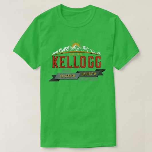 Kellogg Idaho Souvenir Tシャツ (デザイン正面)