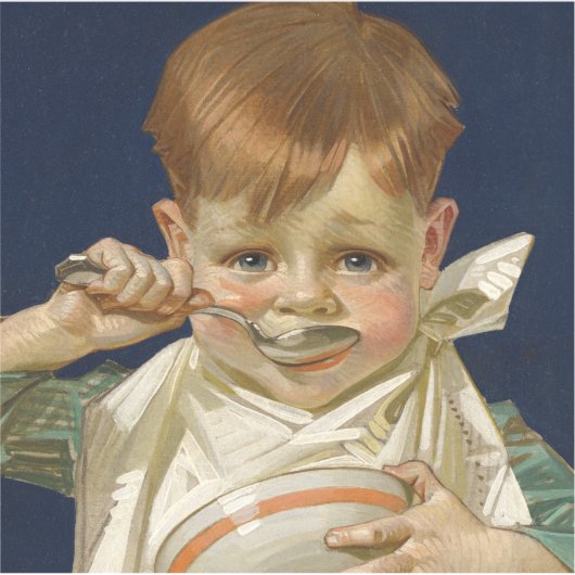 Kellogg's Kids, 1920 by J. C. Leyendecker シール (正面)