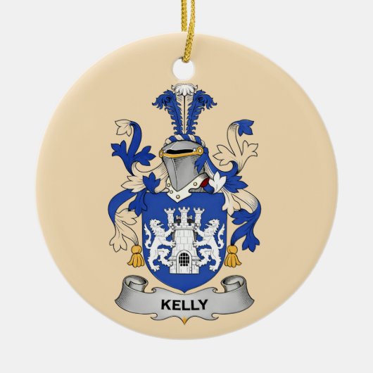 Kelly Coat of Arms Ceramic Ornament セラミックオーナメント (正面)