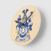 Kelly Coat of Arms Clock ラウンド壁時計 (傾斜)