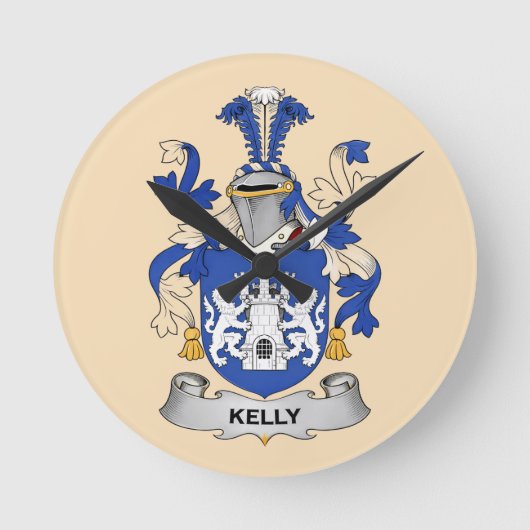 Kelly Coat of Arms Clock ラウンド壁時計 (正面)