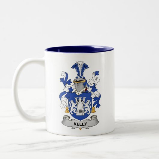 Kelly Coat of Arms Two-Tone Coffee Mug ツートーンマグカップ (左)