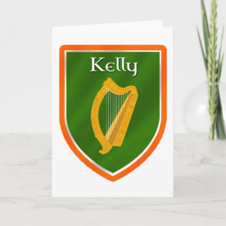 Kelly family crest kelly family name ノートカード