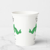 Kelly Green Bow She's Tying the Knot Bridal Shower 紙コップ (右)