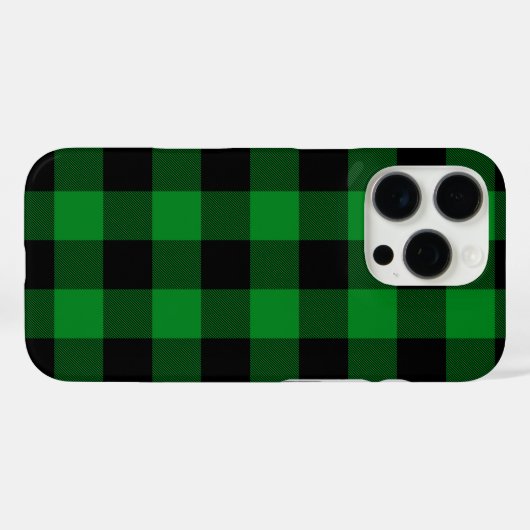 Kelly Green Buffalo Plaid Case-Mate iPhoneケース (裏面 (横))