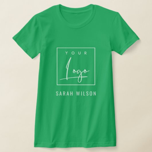 Kelly Green Businessロゴを名前で追加 Tシャツ (レイダウン)