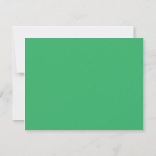 Kelly Green Modern Wavy Border Note Card 招待状 (裏面)