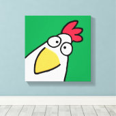 Kelly Green SEAL CHICKEN by Sandra Boynton キャンバスプリント (インサイチュ (ウッドフロア))