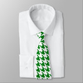 Kelly Green & White Large Houndstooth Check ネクタイ (タイ)