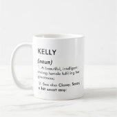 Kelly name, Editable name, Custom name コーヒーマグカップ (左)