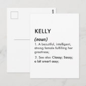 Kelly name, Editable name, Custom name ポストカード (正面/裏面)