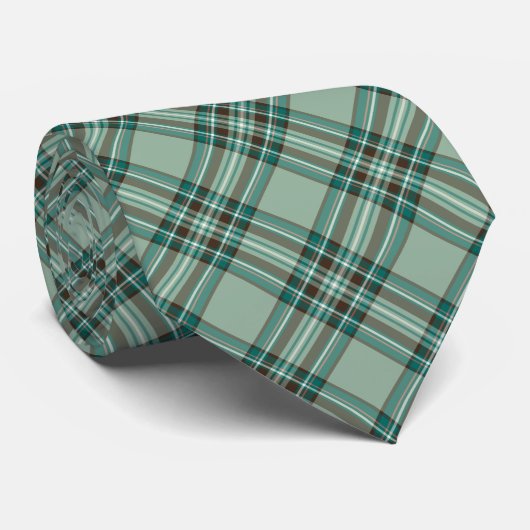Kelly Tartan Light Green Plaid ネクタイ (ロール)