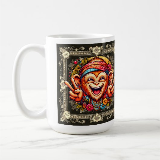  "Kelly the Chill Monkey Mug" コーヒーマグカップ (左)
