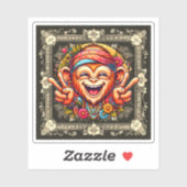 "Kelly the Chill Monkey" Vinyl シール (シート)