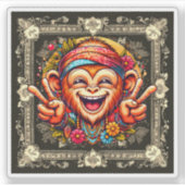 "Kelly the Chill Monkey" Vinyl シール (正面)