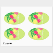 KellyMDesignsによるHappy Easterスタンプ 楕円形シール (シート)