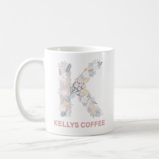 KELLYSコーヒーマグと編集可能文字 コーヒーマグカップ (左)