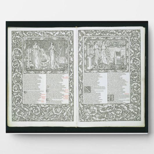 Kelmscott Chaucer（ケムスコット・チョーサー）、1896年にKelが発表 フォトプラーク (正面)