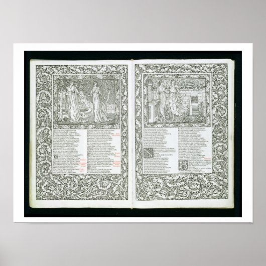 Kelmscott Chaucer（ケムスコット・チョーサー）、1896年にKelが発表 ポスター (正面)