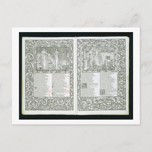 Kelmscott Chaucer（ケムスコット・チョーサー）、1896年にKelが発表 ポストカード (正面)