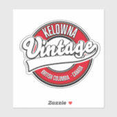 Kelowna British Columbia Canadaのロゴ シール (シート)