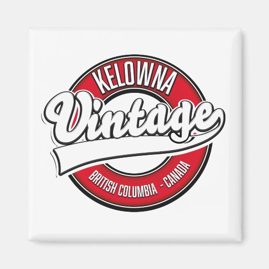 Kelowna British Columbia Canadaのロゴ マグネット (正面)
