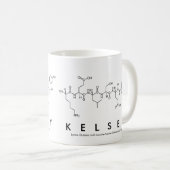 Kelseyのペプチッド名前のマグ コーヒーマグカップ (正面右)