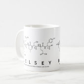 Kelseyのペプチッド名前のマグ コーヒーマグカップ (正面左)