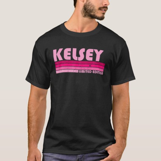 KELSEY名パーソナライズされたレトロヴィンテージ80S 90S Bir Tシャツ (正面)